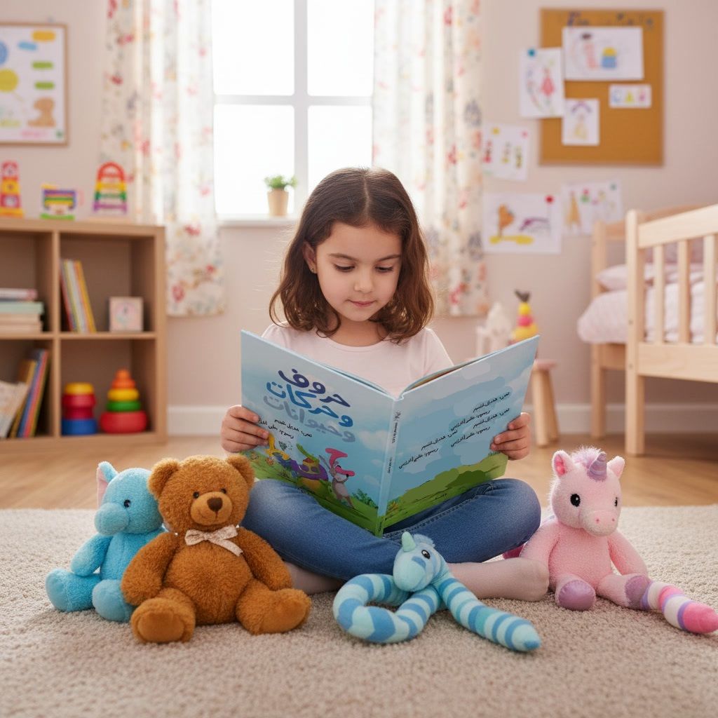 girl reading arabic book