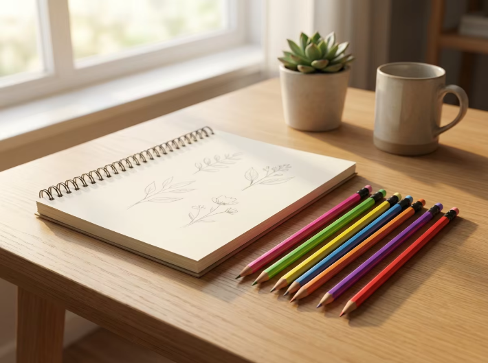 Arabic Book A Month Neon Pencils