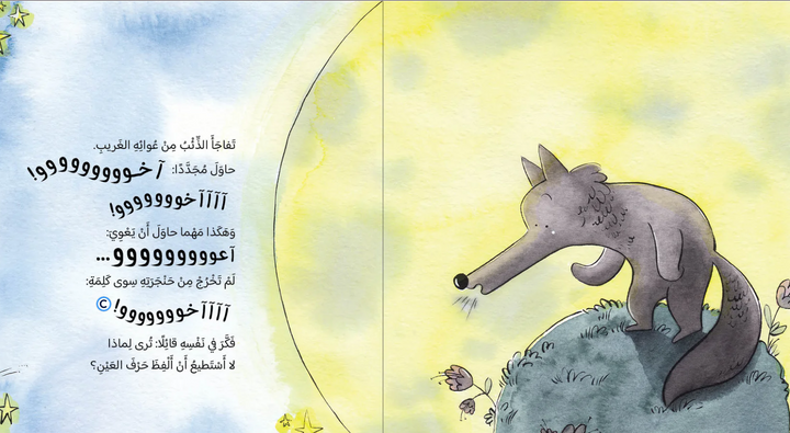 As his usual habit, every night the wolf tries to howl. A howl that the wind would carry, but his howl comes out weird… so weird, Will he recover his strong howl oneday ? 