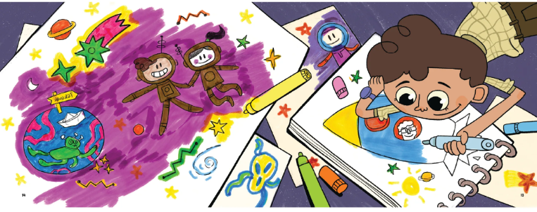 قصة أطفال عن الفضاء وحبّ المعرفة

لأن كل طفل هو رائد فضاء صغير ينتظر فرصة الانطلاق بين الكواكب والمجرات، كان منصور علاء ذلك الطفل الذي تلمع عيناه كلما رأى نجمًا في السماء أو سمع عن اكتشاف كوكب جديد.
بداخل «في آخر الفضاء» لن يجد طفلك معلومات تفصيلية عن الفضاء 