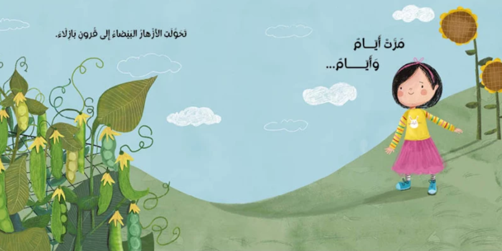 ماذا يمكن أن يحدث لحبّة صغيرة خضراء
تلمع عندما نزرعها ونعتني بها؟ 
انضمّوا إلى شيماء في رحلة ممتعة تتابعون فيها كيف تتحوّل الحبّة إلى وجبة لذيذة تجمع العائلة كلّها بفرح.